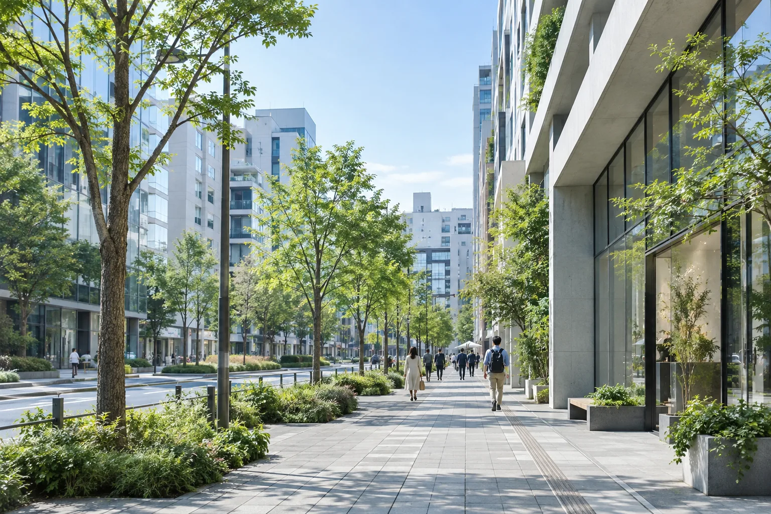 緑と街の風景のイメージ